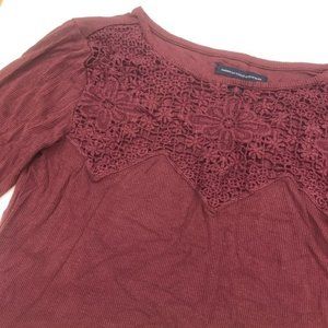 American Eagle Ribbed Crop Top Sz Small